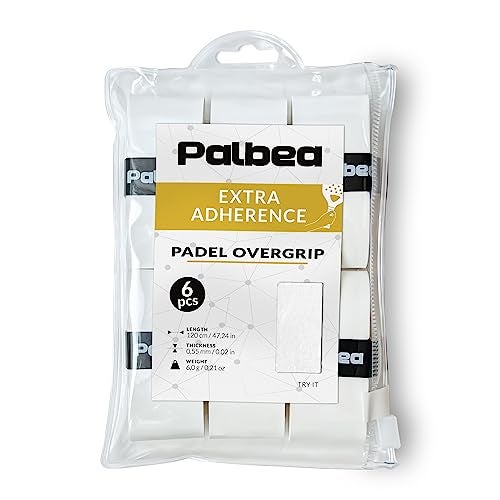 Palbea Padel Racket Grip Tape - Packs of 6. Padel Tennis Racket Grip Tape - Padel Tennis Grips Overgrip for Sweat Absorption & Non-Slip. Also Suitable as Tennis Racquet Grip Wrap Tape. - Image 1