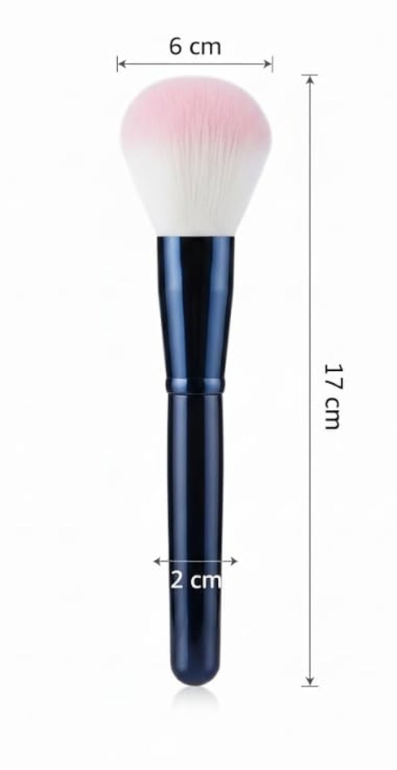 1pc Round Head Foundation Makeup Brush & Blush Brush & Powder, Soft And Multifunctional Fiber For Daily Makeup-BLACK - Image 1