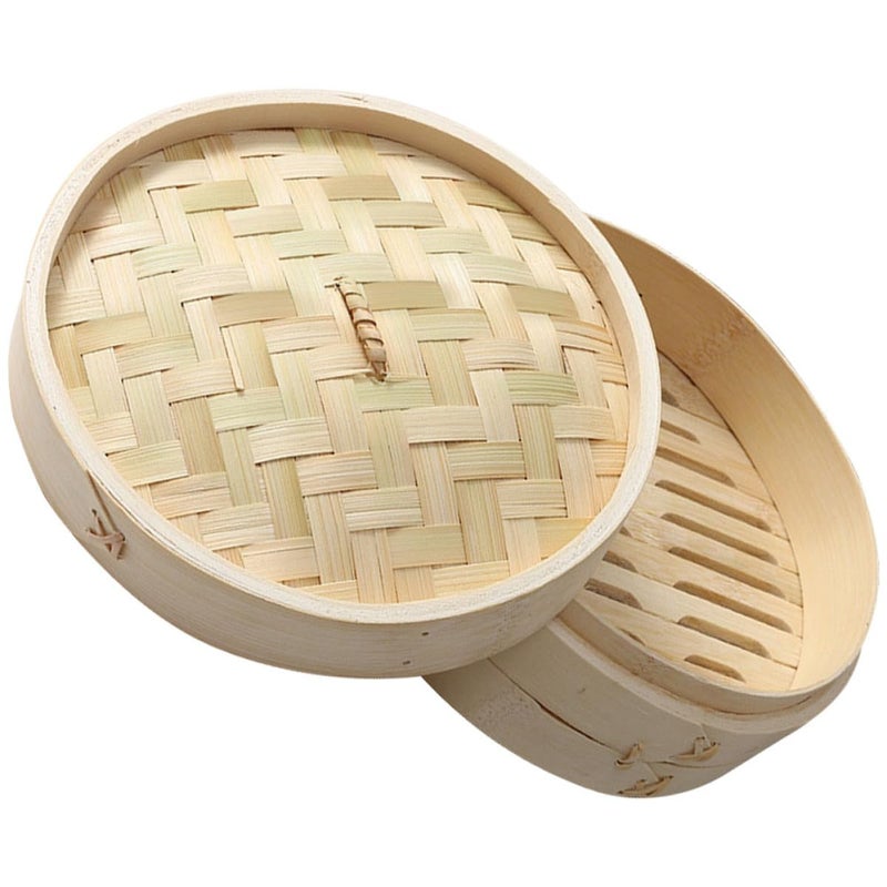 22cm Stainless Steel Steamer Basket With Lid For Dumplings Vegetables And Buns - Image 2