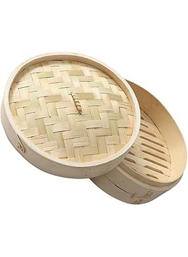 22cm Stainless Steel Steamer Basket With Lid For Dumplings Vegetables And Buns - Image 1