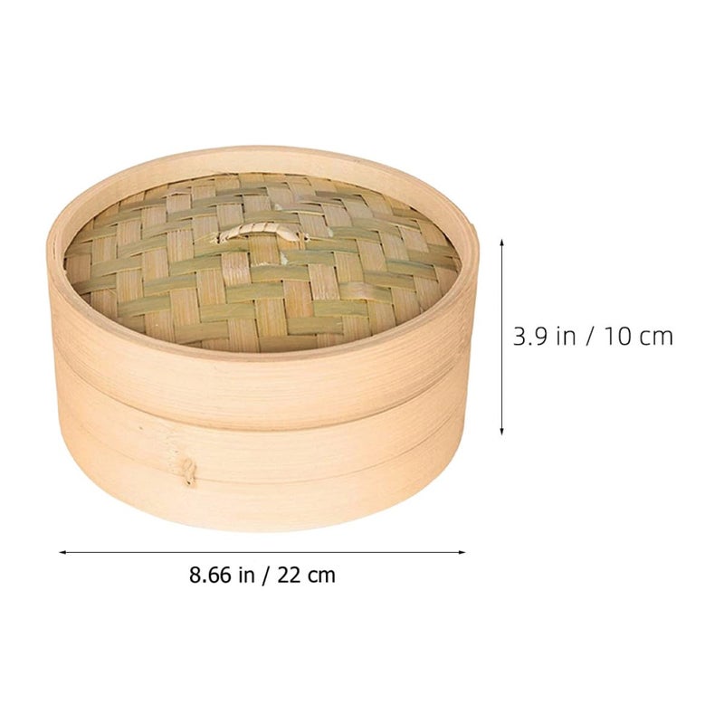 22cm Stainless Steel Steamer Basket With Lid For Dumplings Vegetables And Buns - Image 3