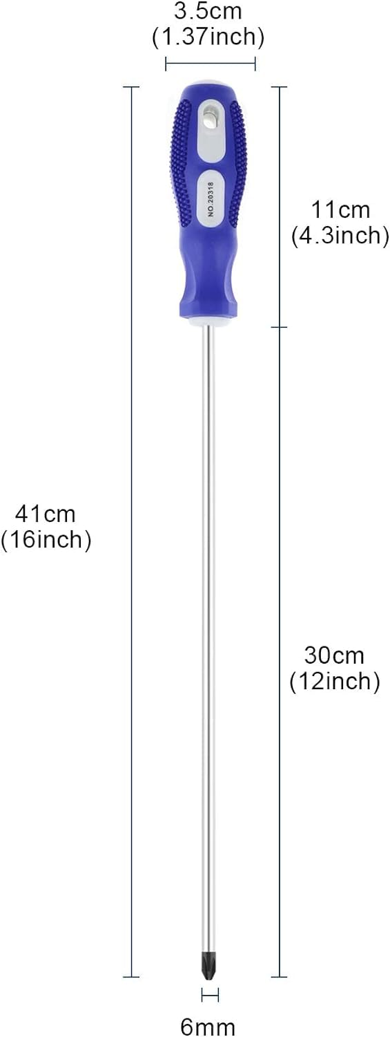 Nxtop 12-inch long Screwdriver Magnetic Tip Cross Head Flat Head NO.2 Screwdriver 2pack - Image 5