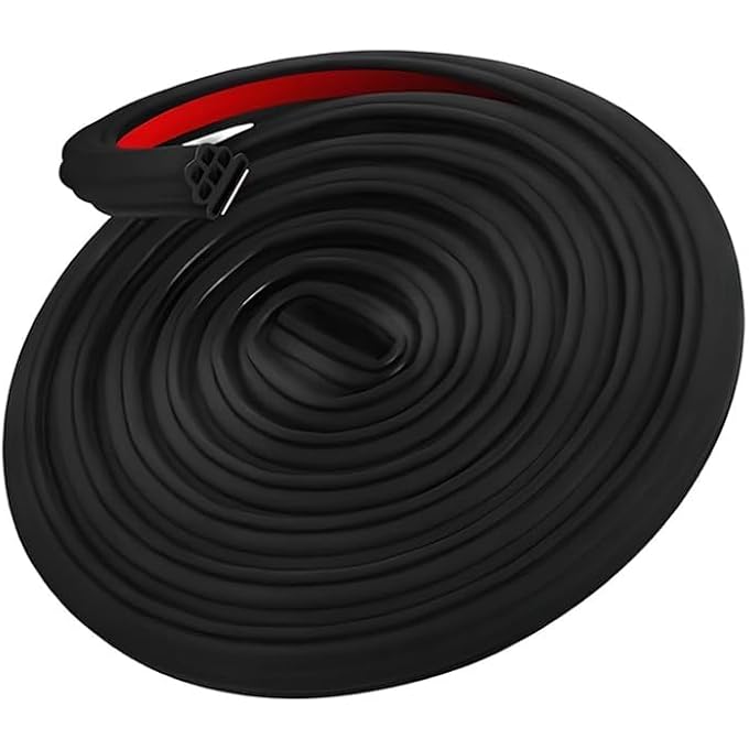 rayihni Car Door Seal Strip For Nissan Patrol 20232025 Rubber Sealing Strip Automotive Weather Stripping Car Door Trim Soundproof Sealing Strip For Hood Trunk DoorA 16M - Image 1