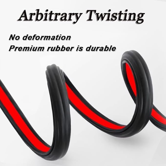 rayihni Car Door Seal Strip For Nissan Patrol 20232025 Rubber Sealing Strip Automotive Weather Stripping Car Door Trim Soundproof Sealing Strip For Hood Trunk DoorA 16M - Image 5