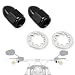 FOVPLUE 51624 Acorn Nut Kit and Lock Washers Universal fits for Harley Rearview Mirrorsfor CVO Dyna Electra Glide Road Glide Road King Softail Street Glide Sportster 1200 883 Black2Pack - Image 2