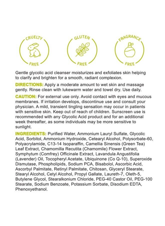 Replenix Glycolic Acid Resurfacing Cleanser Medical Grade Brightening Face Wash Exfoliating Reduces Appearance Of Pores Uneven Skin Tone 6.7 Oz.  - Image 3