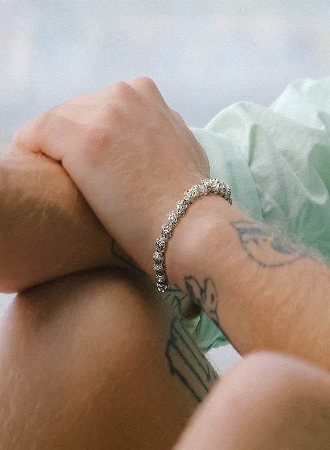 ZenBless Fengshui Prosperity Bracelet Natural Bead Bracelet 8MM Single Silver Pi Xiu/Pi Yao Attract Wealth Health and Good Luck - Image 5