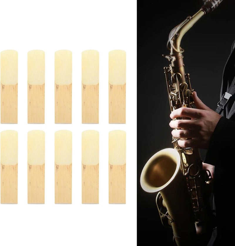 LiebeWH 10pcs Alto Saxophone Reeds Professional Elasticity Sax Reeds Alto Sax Traditional Woodwind for Classical Jazz (Strength 2.5) - Image 4