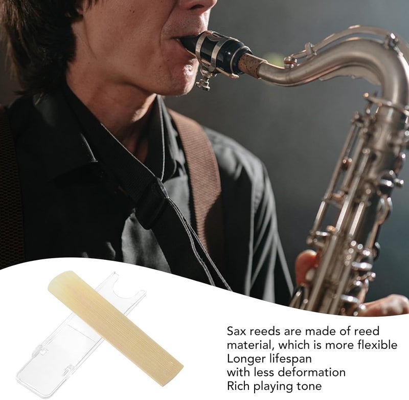 LiebeWH 10pcs Alto Saxophone Reeds Professional Elasticity Sax Reeds Alto Sax Traditional Woodwind for Classical Jazz (Strength 2.5) - Image 3
