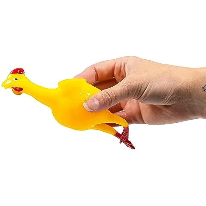 Tobar Egg Laying Rubber Chicken, 17cm, Multi-Colour, Little Kid, Big Kid, 1x Egg Laying Rubber Chicken - Image 4
