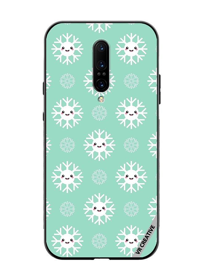 VR CREATIVE Protective Case Cover For OnePlus 7 Pro Cute And Happy Snowflakes Characters Design Multicolour - Image 1