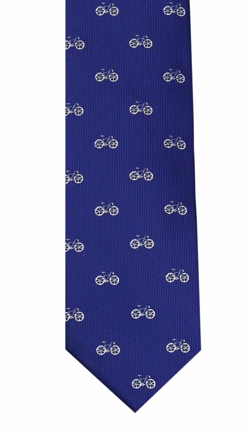 Secdtie Men's Handmade Midnight Blue Bikes Novelty Ties Fashion Embroidered Casual Dance Neckties Gifts for Boysfriend - Image 4