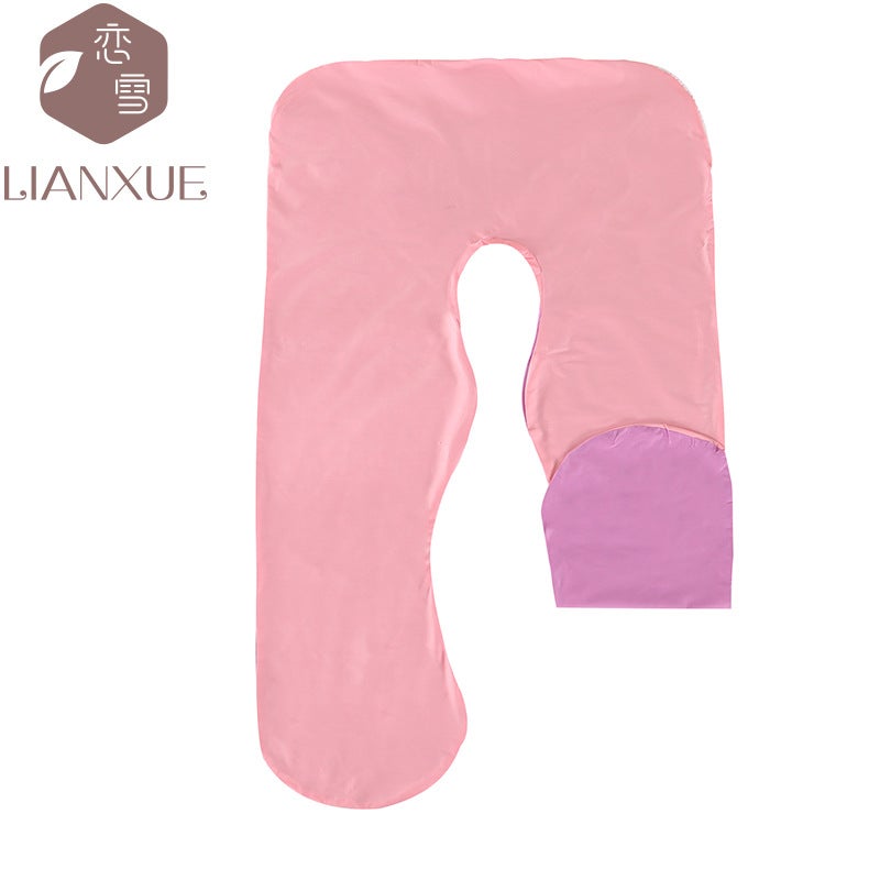U-Shaped Maternity Pillow Pillowcase Crystal Velvet Washable Detachable Side Sleeping Pillow Case Pregnant Women Waist Support Belly Support Factory - Image 1