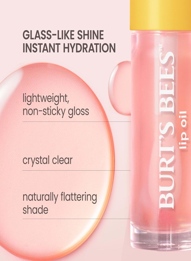 Burt's Bees Lip Oil Clear Day, Instant Hydration, Nourishes and Softens Lips, Tint Free, High Shine Finish, Responsibly Sourced Jojoba Oil, Non Sticky, Wand Applicator, 0.15 Ounce - Image 3