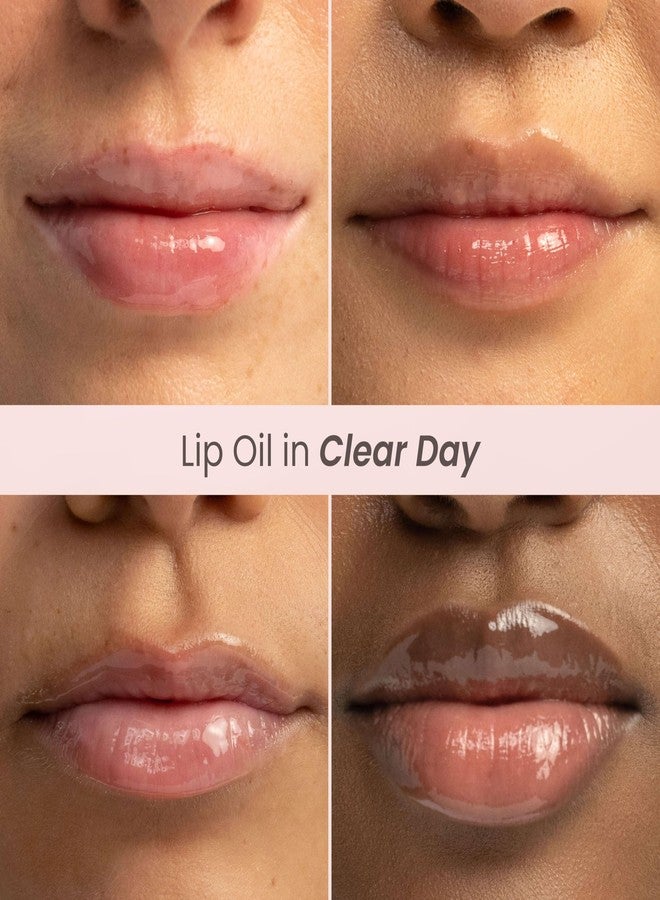 Burt's Bees Lip Oil Clear Day, Instant Hydration, Nourishes and Softens Lips, Tint Free, High Shine Finish, Responsibly Sourced Jojoba Oil, Non Sticky, Wand Applicator, 0.15 Ounce - Image 5