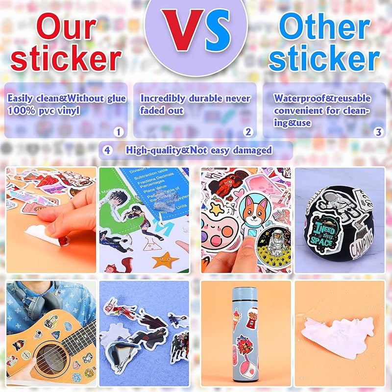 Arme 130Pcs Cute Stickers Pack, Colorful Vinyl Stickers for Water Bottles Computer Skateboad Phone Notebooks, Cute Stickers Waterproof, Pet Stickers for Toddlers Kids Teens Girls Boys - Image 3