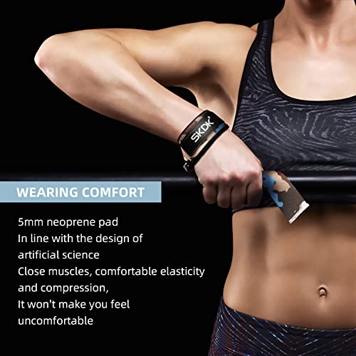 SKDK Cotton Hard Pull Wrist Lifting Straps Grips Band-Deadlift Straps with Neoprene Cushioned Wrist Padded and Anti-Skid Silicone - for Weightlifting, Bodybuilding, Xfit, Strength Training - Image 4