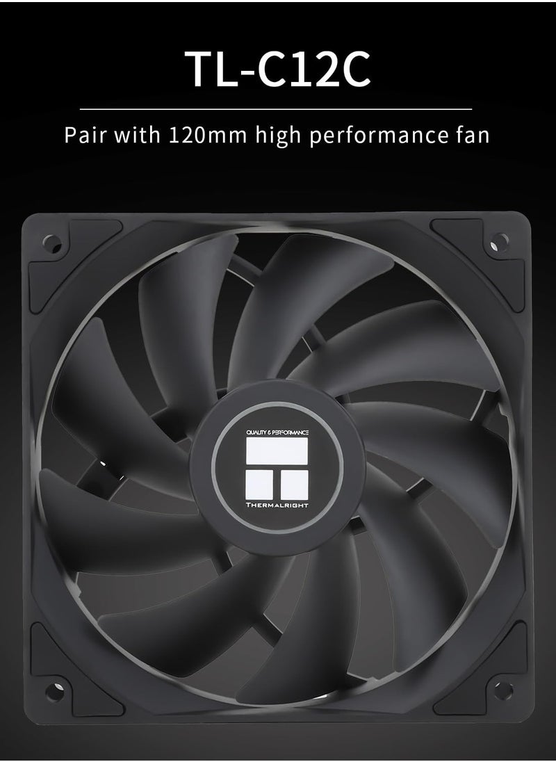 Thermalright Thermalright Peerless Assassin 120 SE CPU Cooler, 6 Heat Pipes AGHP Technology, Dual 120mm PWM Fans, 1550RPM Speed, for AMD:AM4 AM5/Intel LGA 1700/1150/1151/1200/1851,PC Cooler  - Image 3