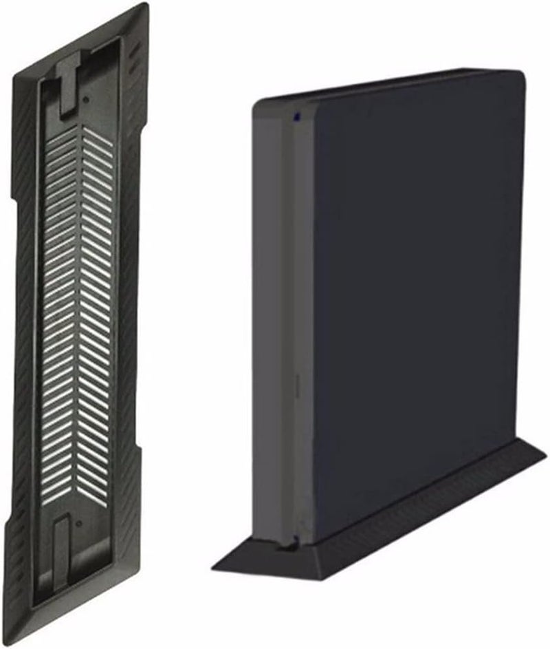 eWINNER Vertical Stand Console Steady Base Mount Holder Bracket Stand compatible with Sony PlayStation 4 PS4 Slim Console w/Built-in Cooling Vents Non-Slip Feet (for PS4 Slim/Black) - Image 4