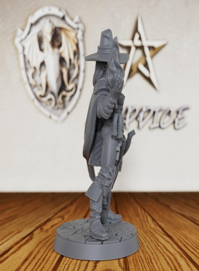 AUSPDICE Gothic Monster Stalker DND Miniatures - Unpainted 32mm Scale Human Mage Figurine with Crossbow, Fantasy Vampire Hunter Minis for Tabletop Gaming, Pathfinder & TTRPGs - Vampire Hunter (AS537) - Image 2