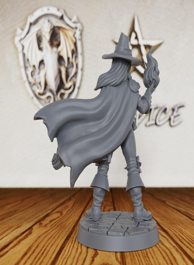 AUSPDICE Gothic Monster Stalker DND Miniatures - Unpainted 32mm Scale Human Mage Figurine with Crossbow, Fantasy Vampire Hunter Minis for Tabletop Gaming, Pathfinder & TTRPGs - Vampire Hunter (AS537) - Image 4