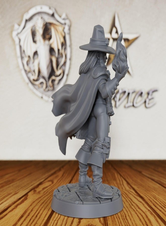 AUSPDICE Gothic Monster Stalker DND Miniatures - Unpainted 32mm Scale Human Mage Figurine with Crossbow, Fantasy Vampire Hunter Minis for Tabletop Gaming, Pathfinder & TTRPGs - Vampire Hunter (AS537) - Image 3