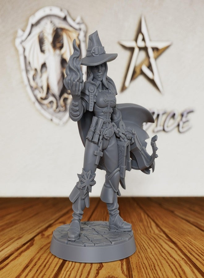 AUSPDICE Gothic Monster Stalker DND Miniatures - Unpainted 32mm Scale Human Mage Figurine with Crossbow, Fantasy Vampire Hunter Minis for Tabletop Gaming, Pathfinder & TTRPGs - Vampire Hunter (AS537) - Image 1