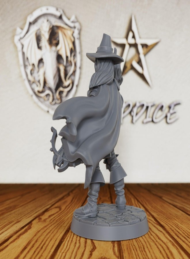 AUSPDICE Gothic Monster Stalker DND Miniatures - Unpainted 32mm Scale Human Mage Figurine with Crossbow, Fantasy Vampire Hunter Minis for Tabletop Gaming, Pathfinder & TTRPGs - Vampire Hunter (AS537) - Image 5