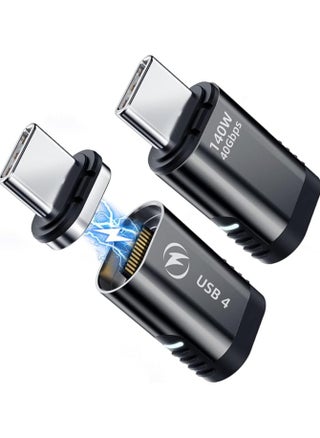 2-Pack USB C Magnetic Adapter - 24 Pin, PD 140W Fast Charging, USB4 40Gbps Data Transfer, 8K 60Hz Video, Compatible with Thunderbolt 3/4, MacBook Pro/Air, and Other Type C Devices - pzsku/ZF6D436577170CD2D26FCZ/45/_/1736936204/c2bc868d-29b9-4dcf-9170-38313895a71c