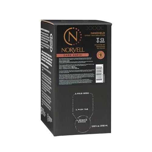 Norvell Premium Spray Tan Solution Dark Rapid 128 fl oz â€“ Professional Sunless Tanning Formula for Fast Natural Bronze Glow, Streak Free, Long Lasting Color - Image 1