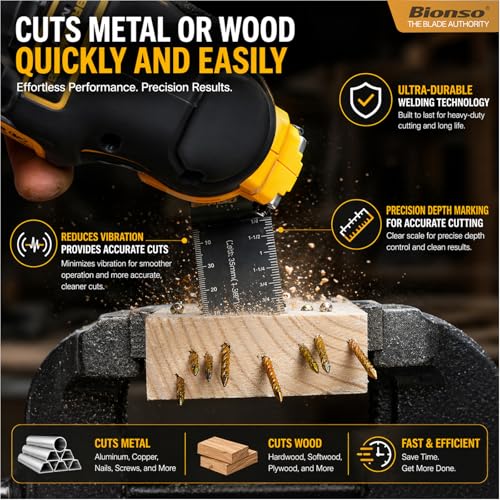 Bionso 20PCS Titanium Oscillating Tool Blade Cuts Metal and Wood, Sharp and Durable Multitool Blades, Multi Tool Blades Kits, Oscillating Saw Blades Fit Dewalt Milwaukee Ryobi Makita - Image 5
