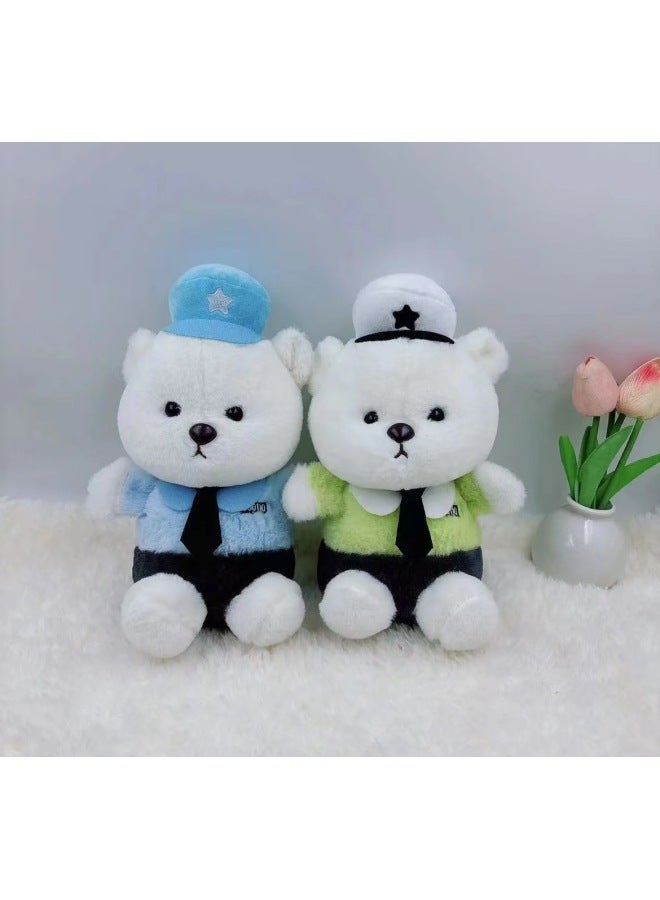 8-inch Doll Machine Doll Scratching Machine Special Wedding Throwing Small Doll Plush Toy-Specifications:The Police Bear - Image 1