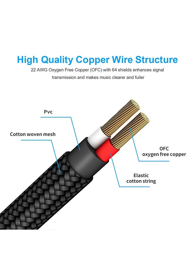 YALONG Guitar Cable 10ft Electric Instrument Bass AMP Cord for Electric Mandolin, Pro Audio，Right Angle to Straight, Black - Image 5