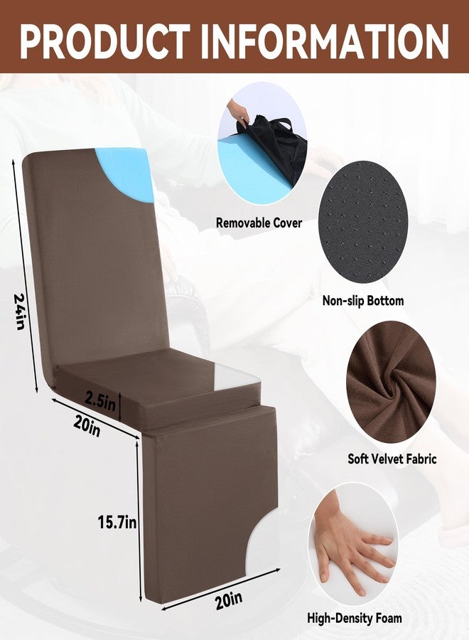 ROYALAY Extra Large Recliner Cushions for Elderly, Memory Foam Recliner Chair Cushion with Back Relief, Supportive Cushion for Recliner Chair with Washable Cover for Elderly(Brown) - Image 2