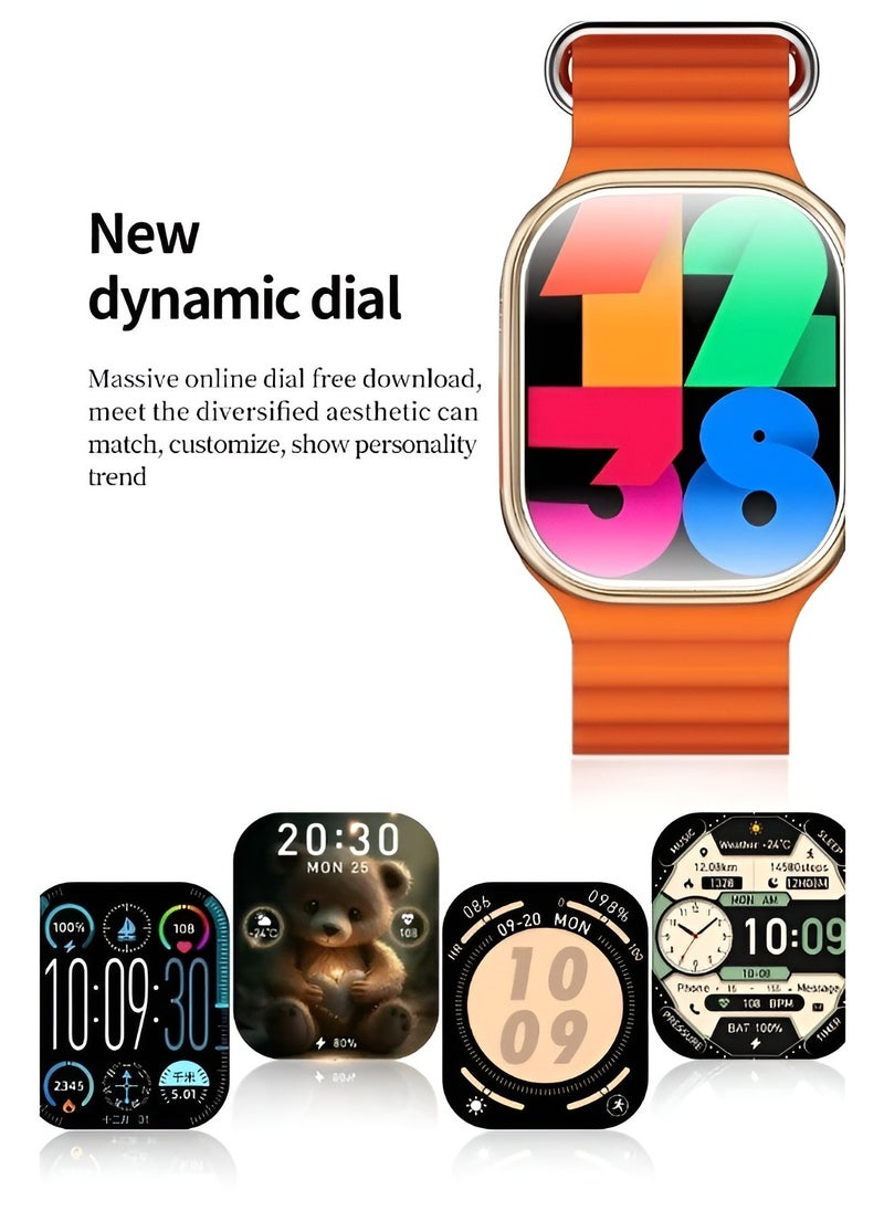 ماركة غير محددة - ساعة ذكية X10 Ultra3 ذات شاشة منحنية NFC بلوتوث شحن لاسلكي (ابيض) - Image 1