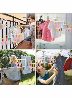 Y&D Rotatable Drying Rack Dryer Clip: Rotating Cloth Hanger Socks Underwear Clips White Windproof for Home Sock Hanging Clamp  - Image 4