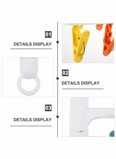 Y&D Rotatable Drying Rack Dryer Clip: Rotating Cloth Hanger Socks Underwear Clips White Windproof for Home Sock Hanging Clamp  - Image 3