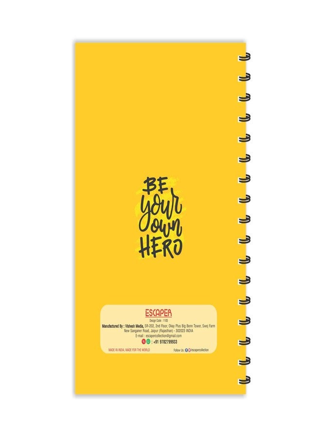 ESCAPER Be Your own Hero Motivational Quotes Diary (Ruled - A5-8.5 x 5.5 inches), Quotes Diary, Diary Notepad, Diary for Boys, Diary for Girls, Diary for Kids, Diary for Office, Diary for Gift - Image 2