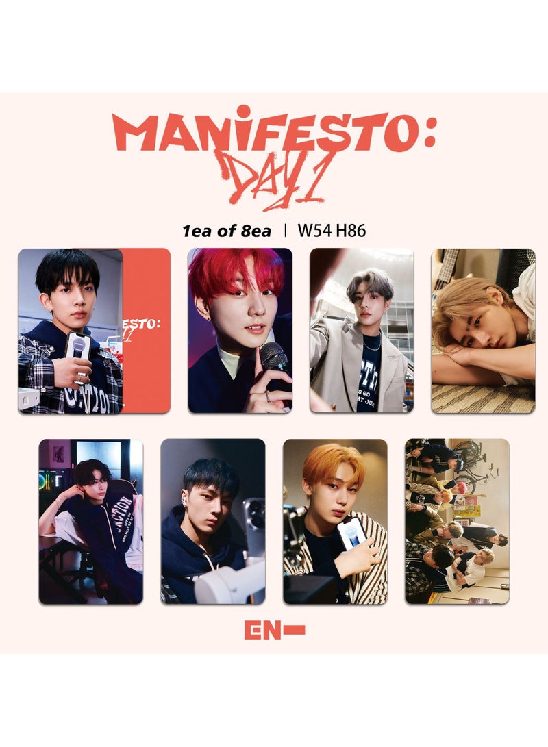 NIBEMINENT 8 قطع بطاقات لومو كيبوب إنهيبن مانيفيستو: اليوم 1 لهدايا مجموعة المعجبين - Image 1