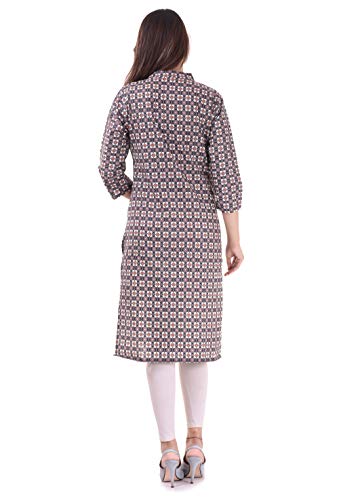 Chichi Indian Women's Printed Cotton Kurti Multi-Color For Casual/Daily/Party Wear - Image 5