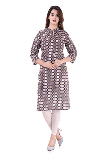 Chichi Indian Women's Printed Cotton Kurti Multi-Color For Casual/Daily/Party Wear - Image 1