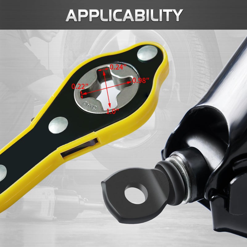 TONDA Jack Ratchet Wrench, Auto Labor-Saving Lug Wrench for Scissor Jack, Forward and Reversal Knob Design - Image 3