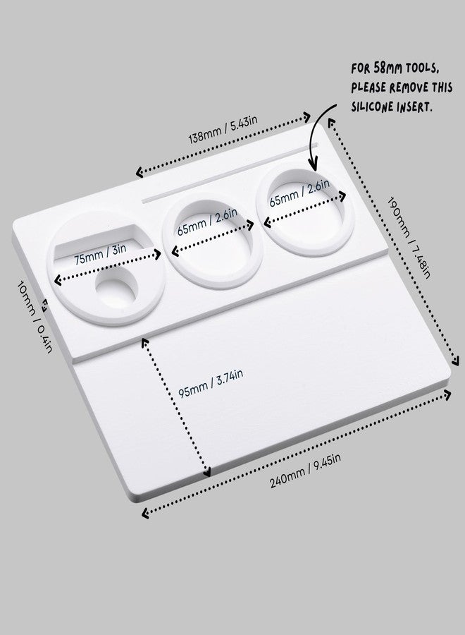 Normcore Tamping Mat - White Espresso Tamping Station - Coffee Tamper Mat - Patent Pending - Portafilter Mat For Baristas - Food Grade Non-Slip Silicone - Image 4