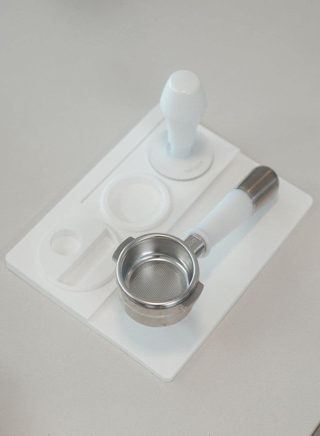 Normcore Tamping Mat - White Espresso Tamping Station - Coffee Tamper Mat - Patent Pending - Portafilter Mat For Baristas - Food Grade Non-Slip Silicone - Image 2