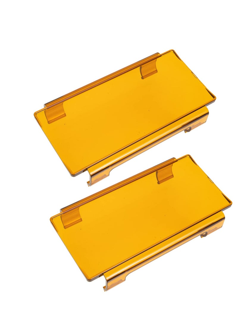 Generic 2 Pack Premium Plastic LED Car Lamp Covers for Off Road Use Transparent Square Design  - Image 1