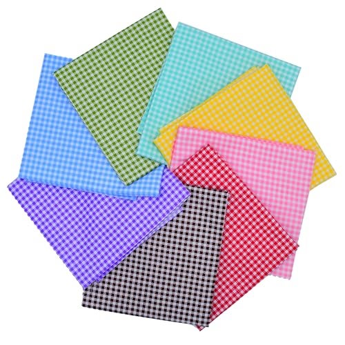 iNee Gingham Fat Quarters Fabric Bundles, Quilting Fabric for Sewing Crafting, 18 x 22 inches, (Gingham) - Image 2