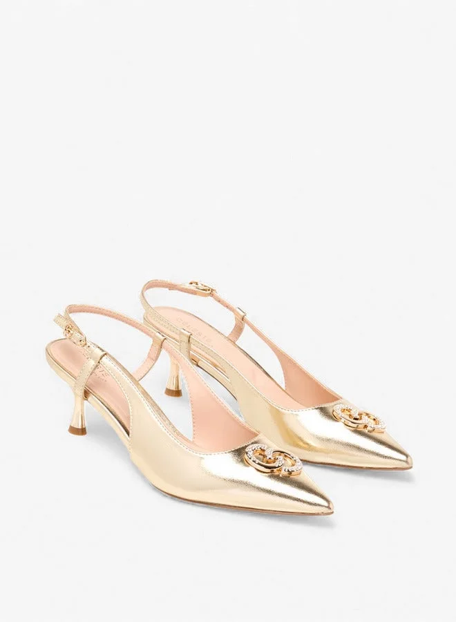 Celeste Women Embellished Kitten Heel Shoes