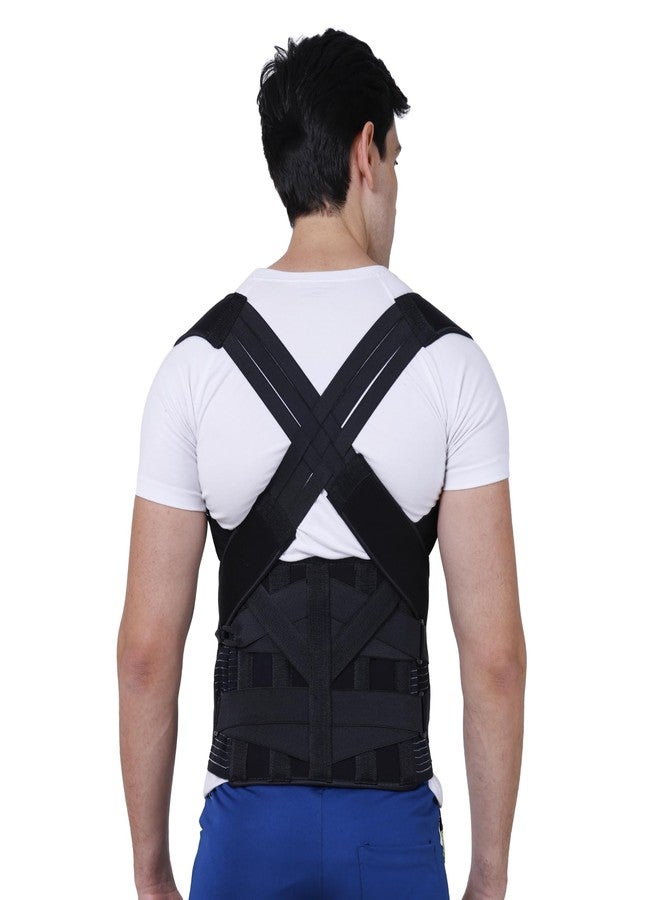 ZEDAN 2-In-1 Neoprene Posture Corrector Belt with Attached Support Belt | Helps in Back Pain, Back Straight & Shoulder Support Belt | For Spine & Body Posture Correction | Universal Size | Unisex - Image 1