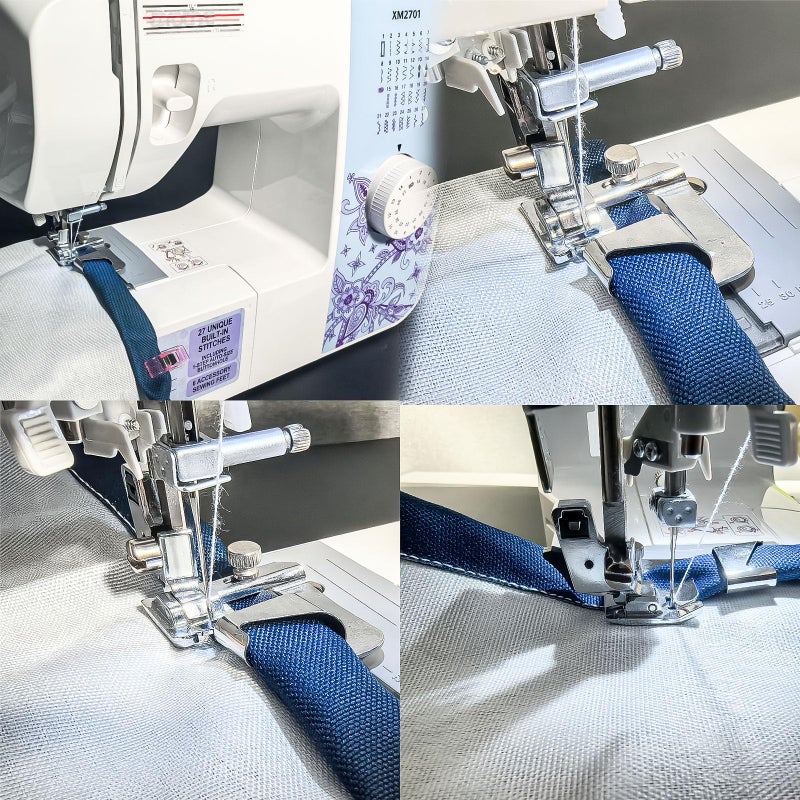 AMZTKDIY 3 Sizes Wide Rolled Hem Pressure Foot Presser Feet Hemmer Foot Set 1/2 Inch, 3/4 Inch, 1 Inch for Brother Singer Sewing Machine Supplies - Image 5