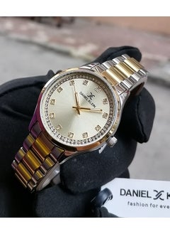 DANIEL KLEIN Silver Gold Steel Strap Women's Wristwatch Waterproof  - Image 2